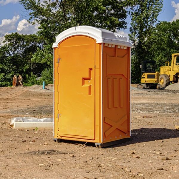 how often are the portable restrooms cleaned and serviced during a rental period in Wiergate Texas